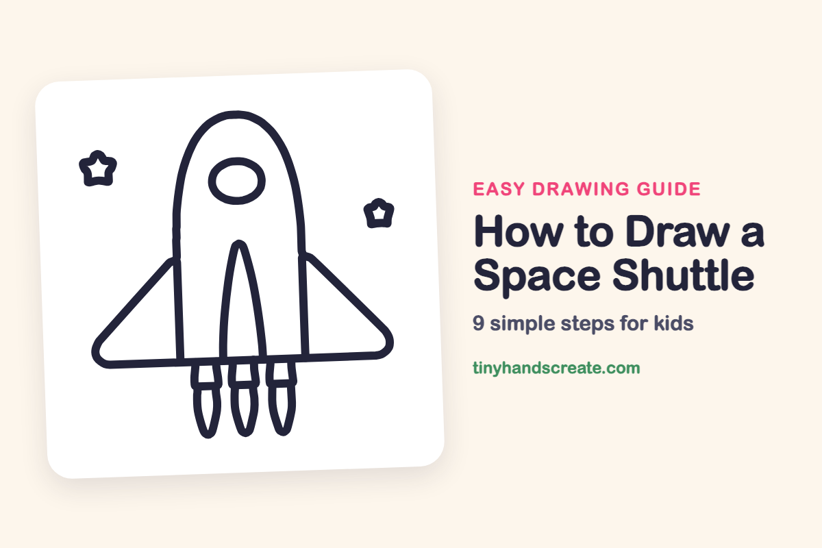 How to Draw a Space Shuttle: easy drawing guide for kids