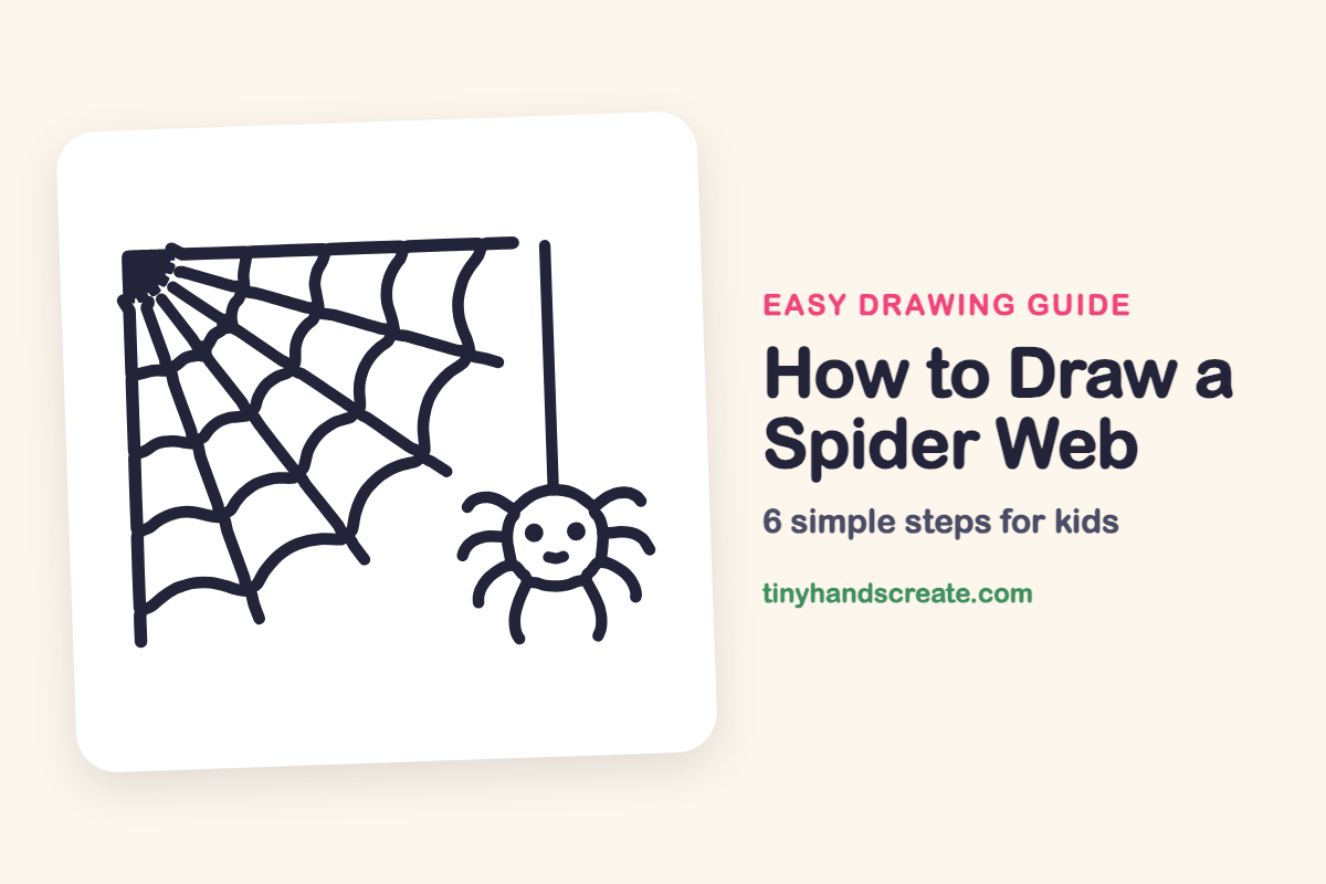 How to Draw a Spider Web: easy drawing guide for kids