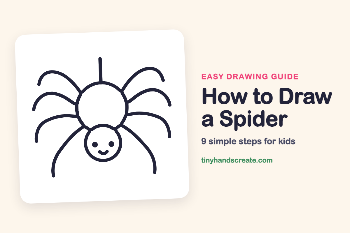 How to Draw a Spider: easy drawing guide for kids