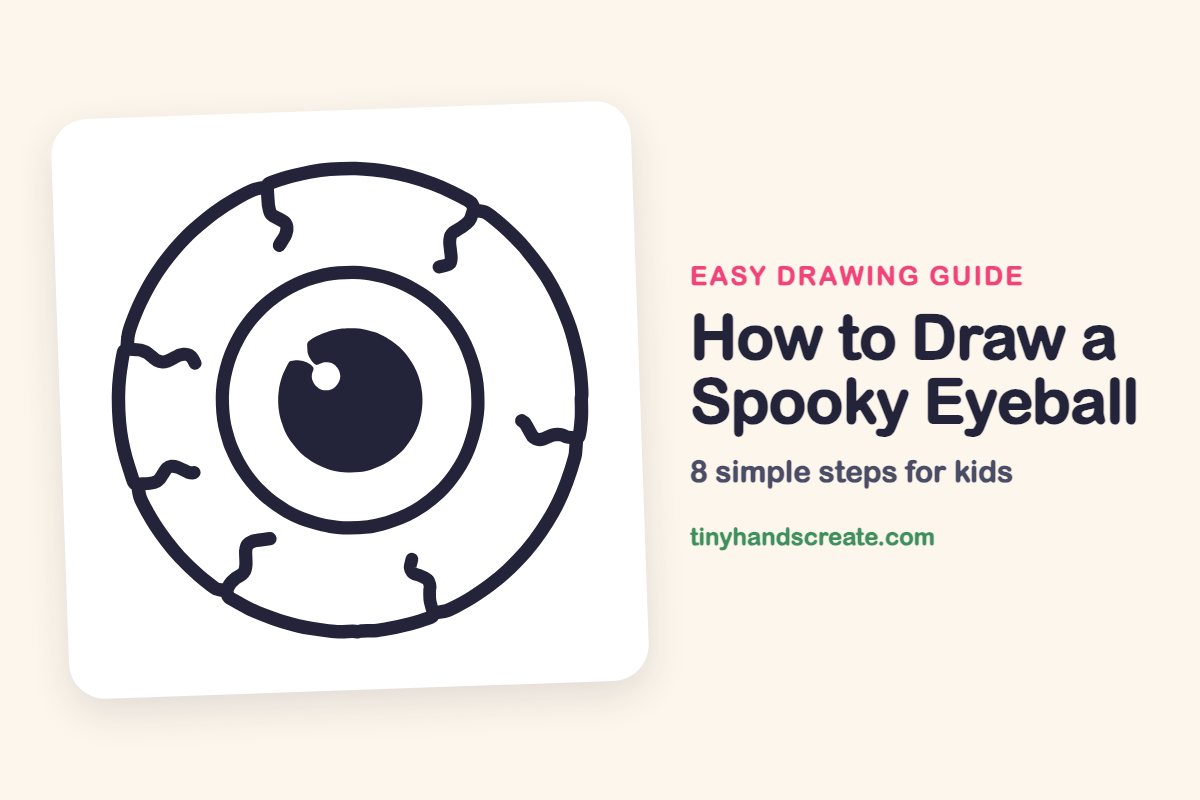 How to Draw a Spooky Eyeball: easy drawing guide for kids