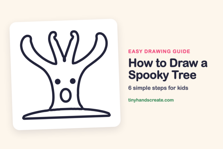 How to Draw a Spooky Tree: easy drawing guide for kids