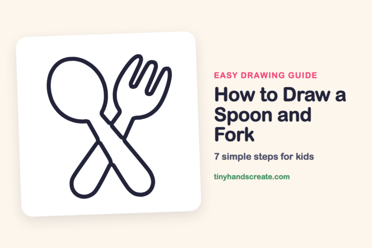 How to Draw a Spoon and Fork: easy drawing guide for kids