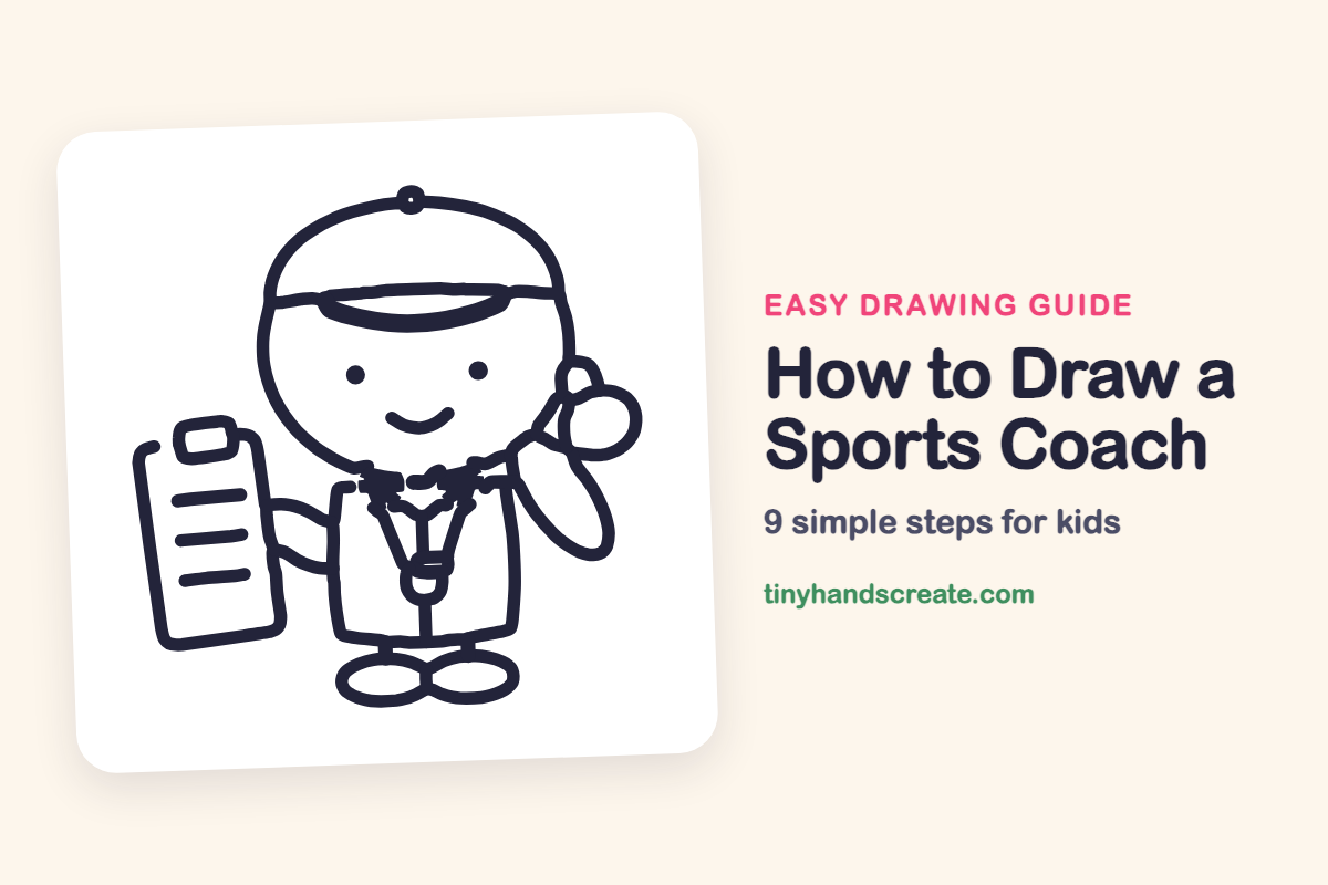 How to Draw a Sports Coach: easy drawing guide for kids