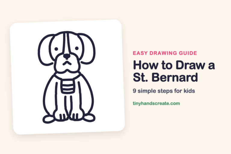 How to Draw a St. Bernard: easy drawing guide for kids