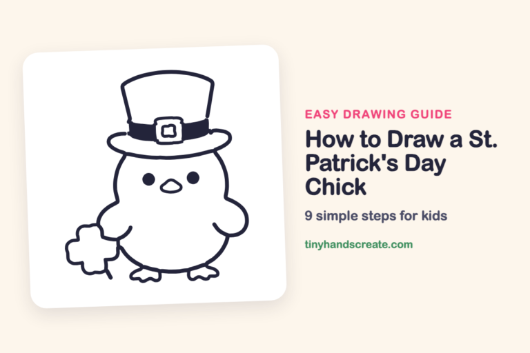 How to Draw a St. Patrick's Day Chick: easy drawing guide for kids