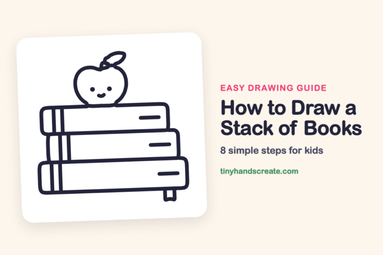 How to Draw a Stack of Books step by step