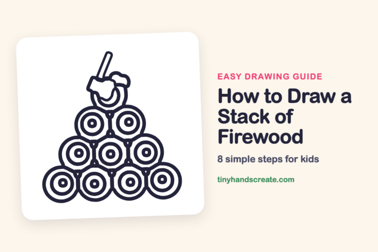 How to Draw a Stack of Firewood: easy drawing guide for kids