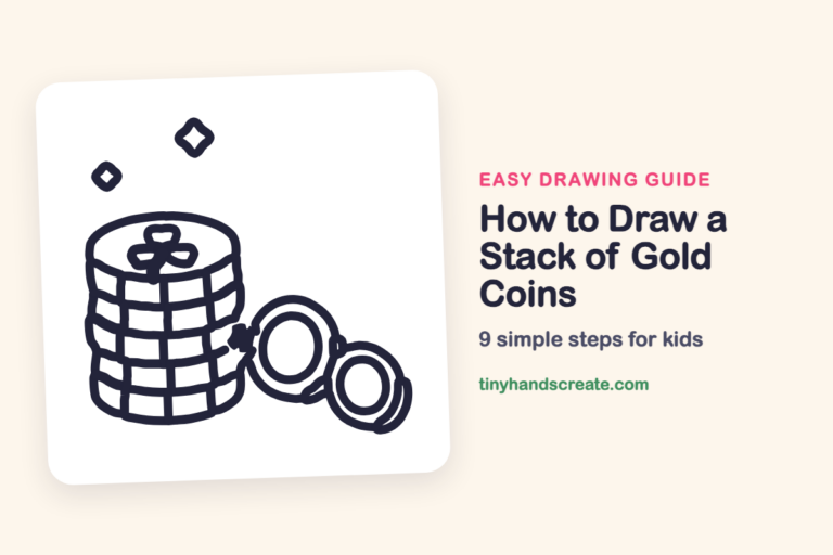 How to Draw a Stack of Gold Coins: easy drawing guide for kids