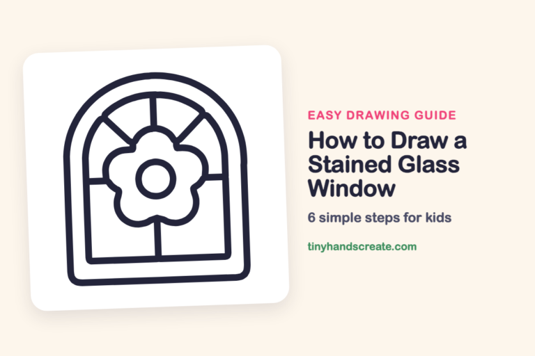 How to Draw a Stained Glass Window: easy drawing guide for kids