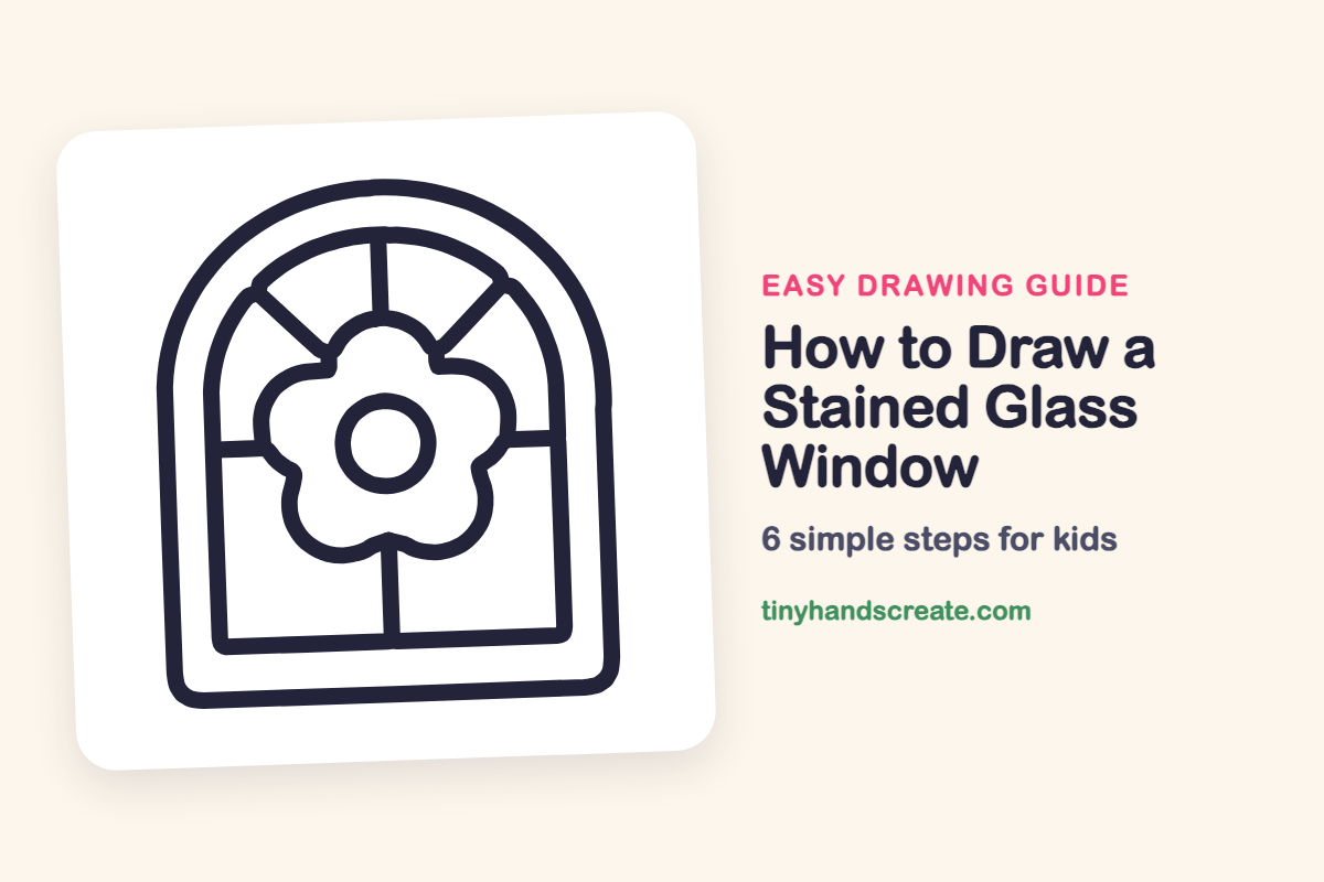 How to Draw a Stained Glass Window: easy drawing guide for kids