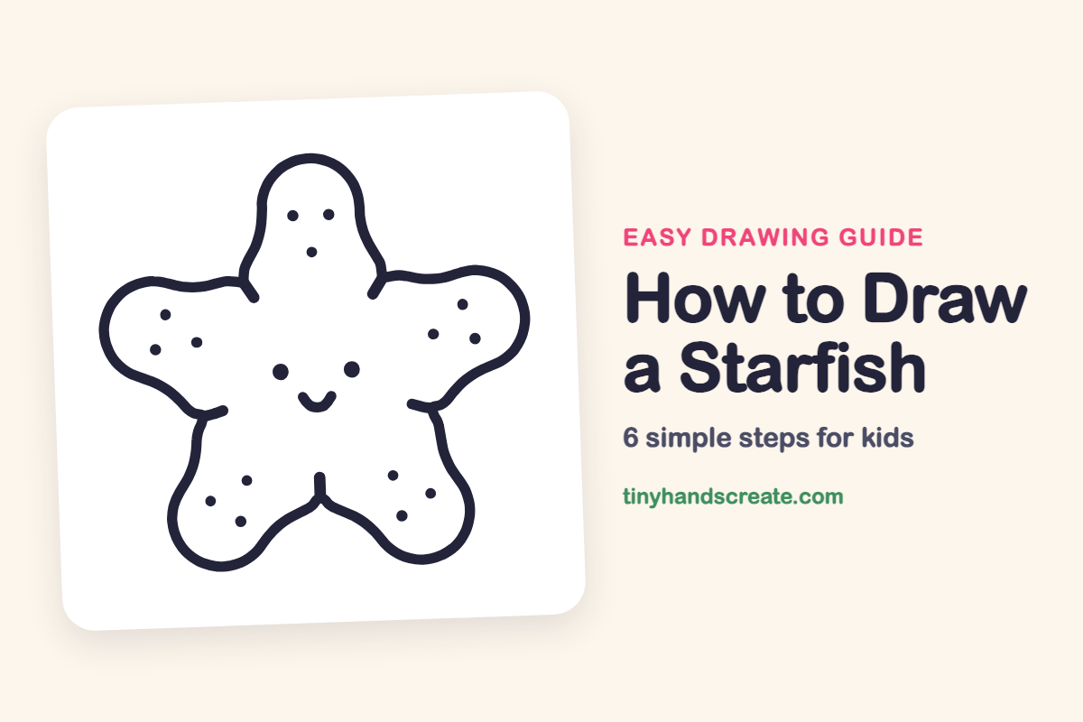 How to Draw a Starfish: easy drawing guide for kids