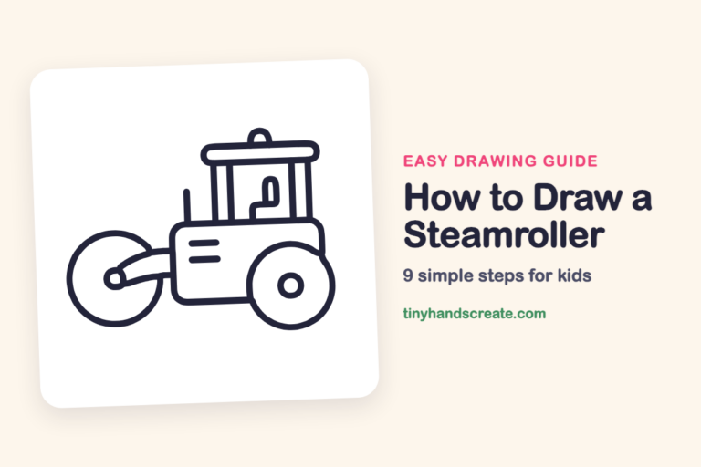 How to Draw a Steamroller: easy drawing guide for kids