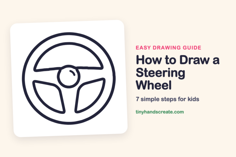 How to Draw a Steering Wheel: easy drawing guide for kids