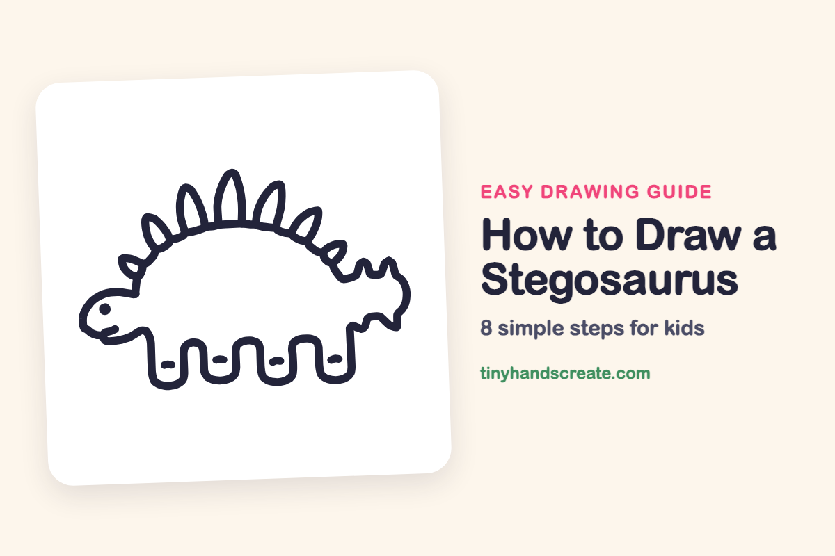 How to Draw a Stegosaurus: easy drawing guide for kids