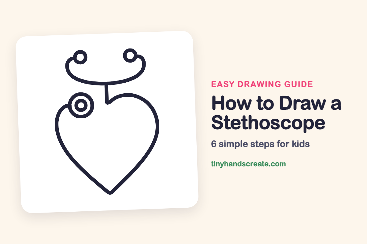 How to Draw a Stethoscope: easy drawing guide for kids
