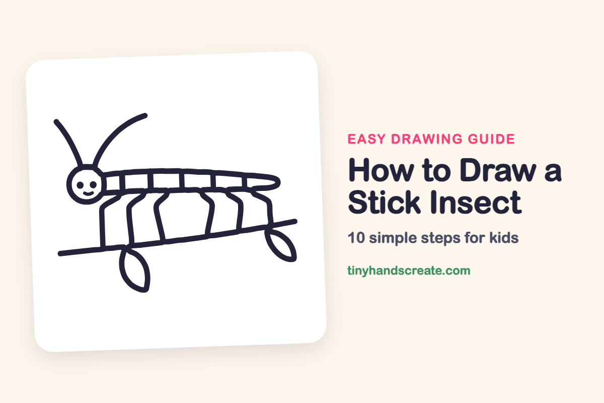 How to Draw a Stick Insect: easy drawing guide for kids