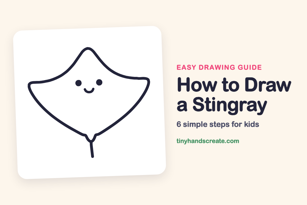 How to Draw a Stingray: easy drawing guide for kids