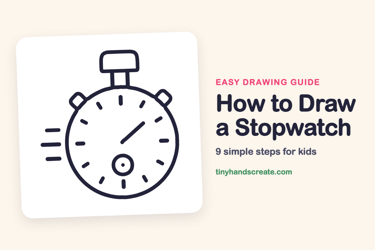 How to Draw a Stopwatch: easy drawing guide for kids