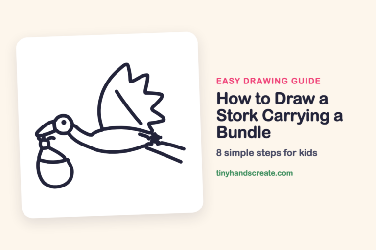 How to Draw a Stork Carrying a Bundle: easy drawing guide for kids