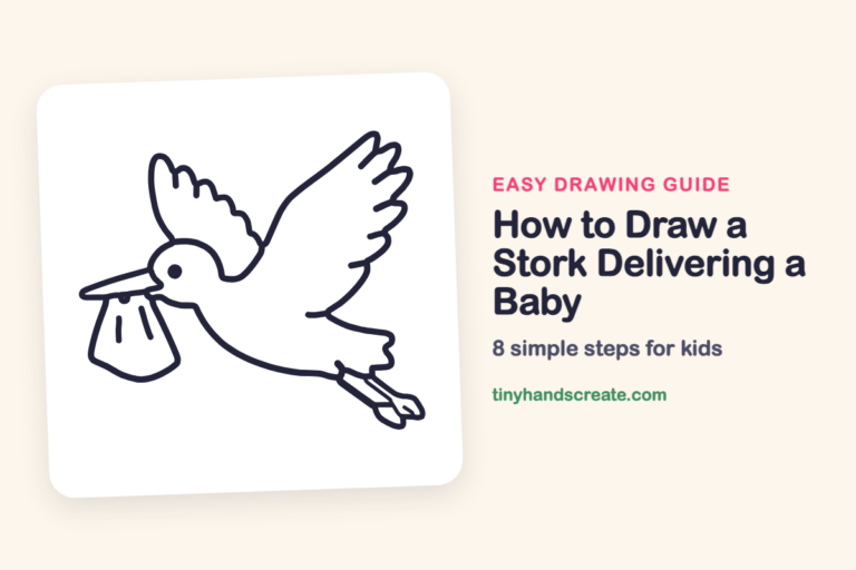 How to Draw a Stork Delivering a Baby: easy drawing guide for kids