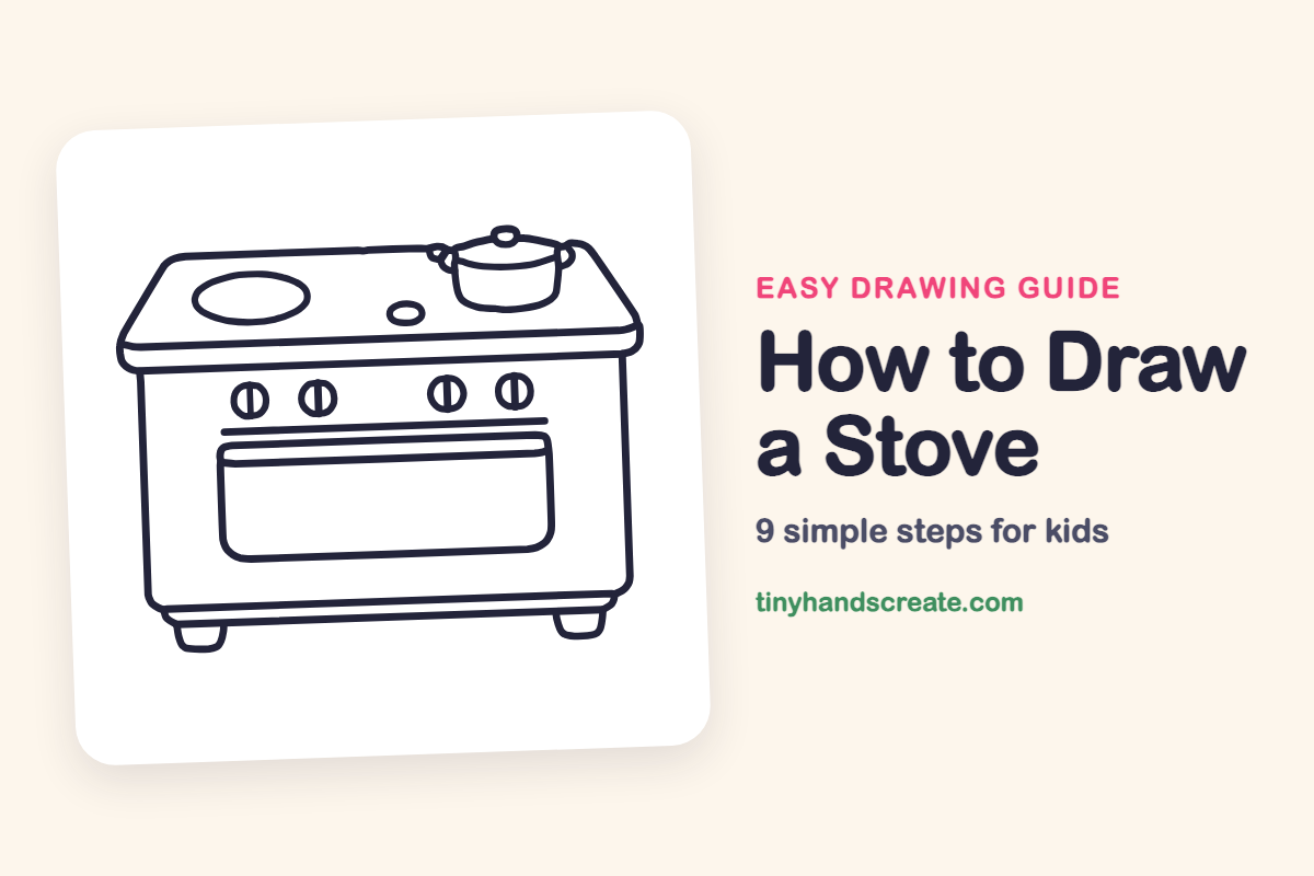 How to Draw a Stove: easy drawing guide for kids