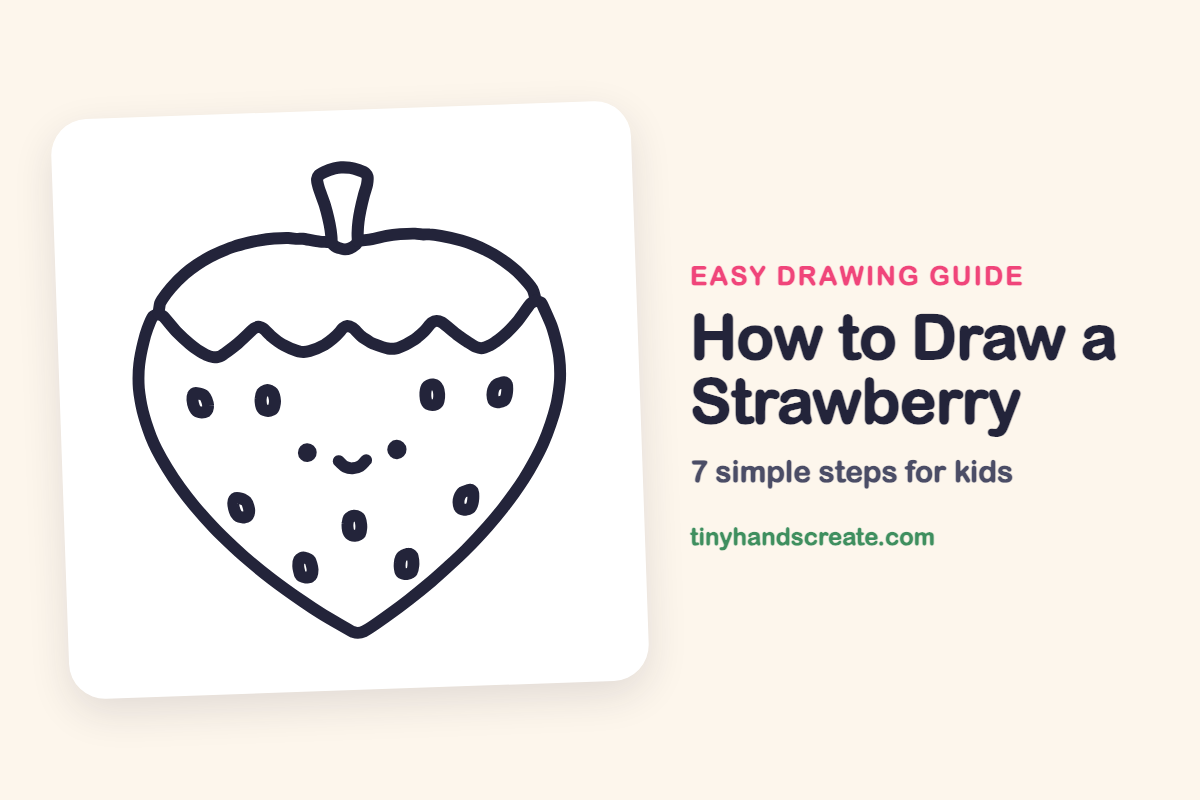 How to Draw a Strawberry: easy drawing guide for kids