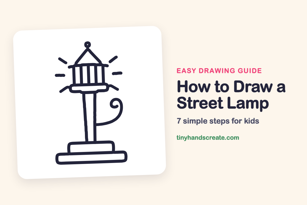 How to Draw a Street Lamp: easy drawing guide for kids