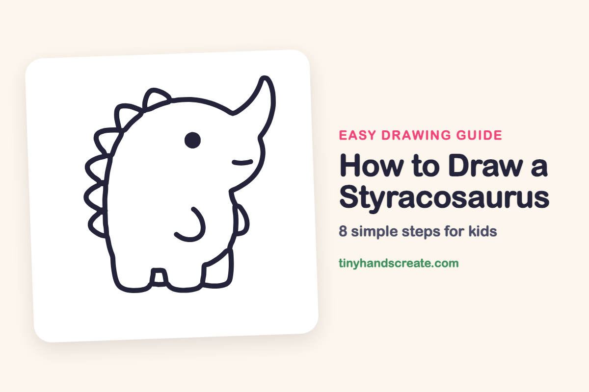 How to Draw a Styracosaurus: easy drawing guide for kids