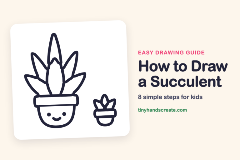 How to Draw a Succulent: easy drawing guide for kids