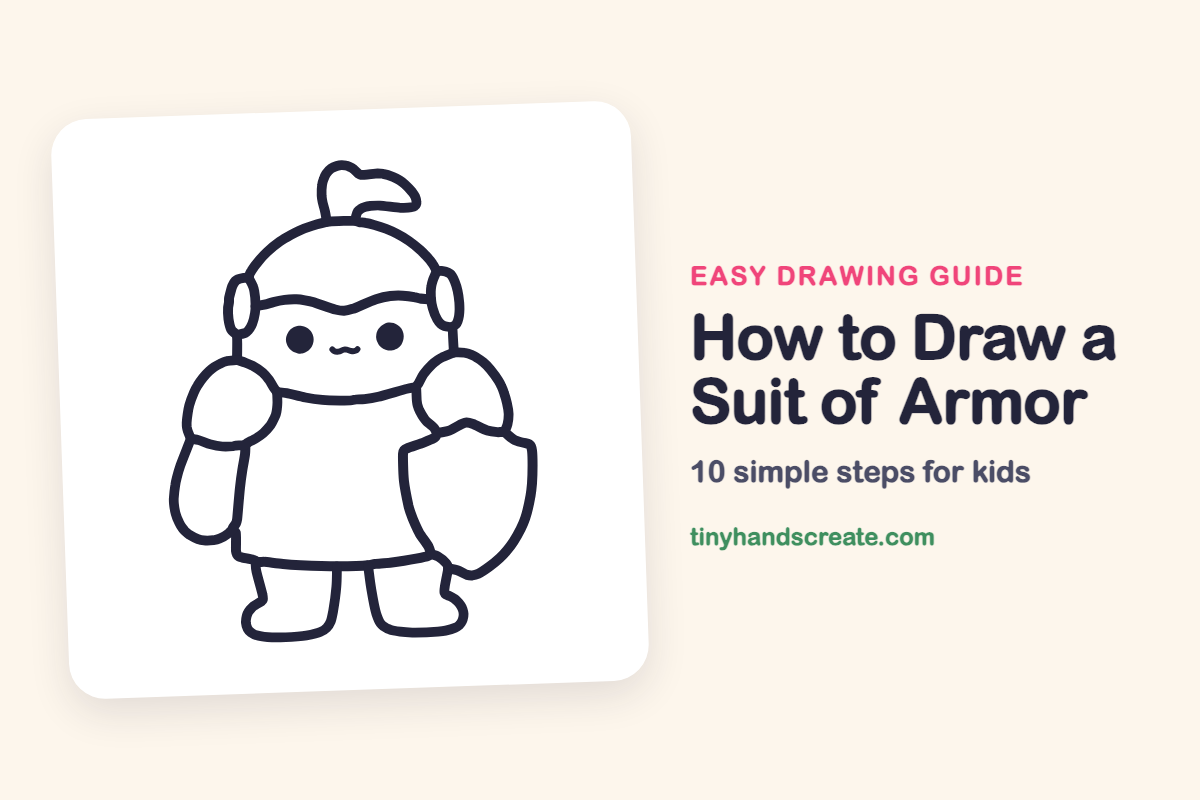 How to Draw a Suit of Armor: easy drawing guide for kids