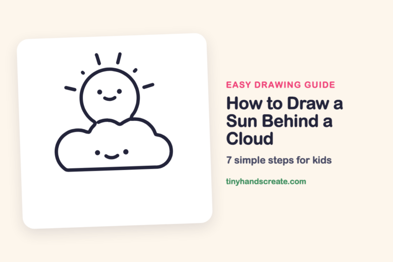 How to Draw a Sun Behind a Cloud: easy drawing guide for kids