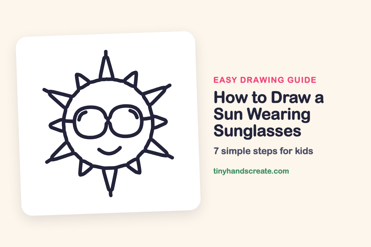 How to Draw a Sun Wearing Sunglasses: easy drawing guide for kids