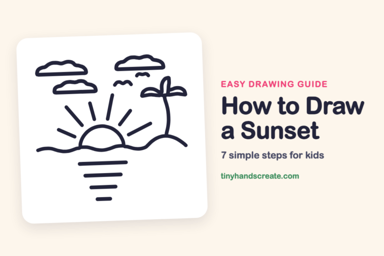 How to Draw a Sunset: easy drawing guide for kids