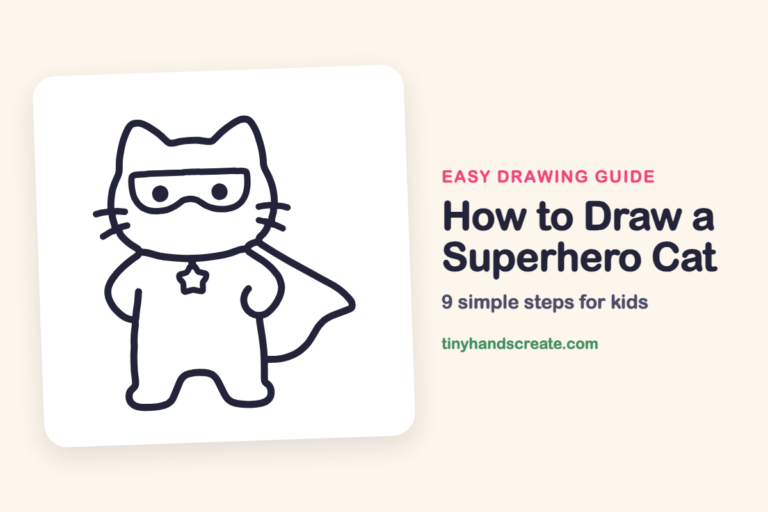 How to Draw a Superhero Cat: easy drawing guide for kids