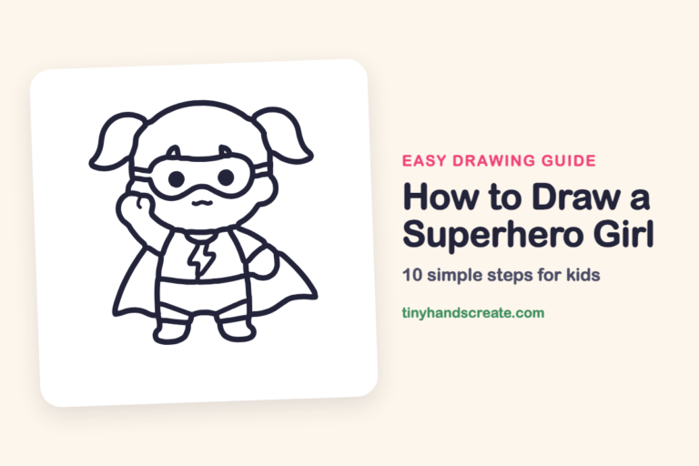 How to Draw a Superhero Girl: easy drawing guide for kids