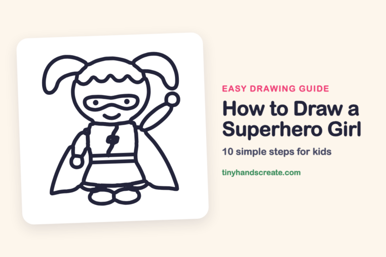 How to Draw a Superhero Girl: easy drawing guide for kids