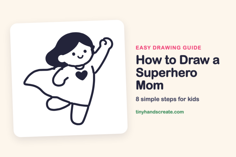 How to Draw a Superhero Mom: easy drawing guide for kids