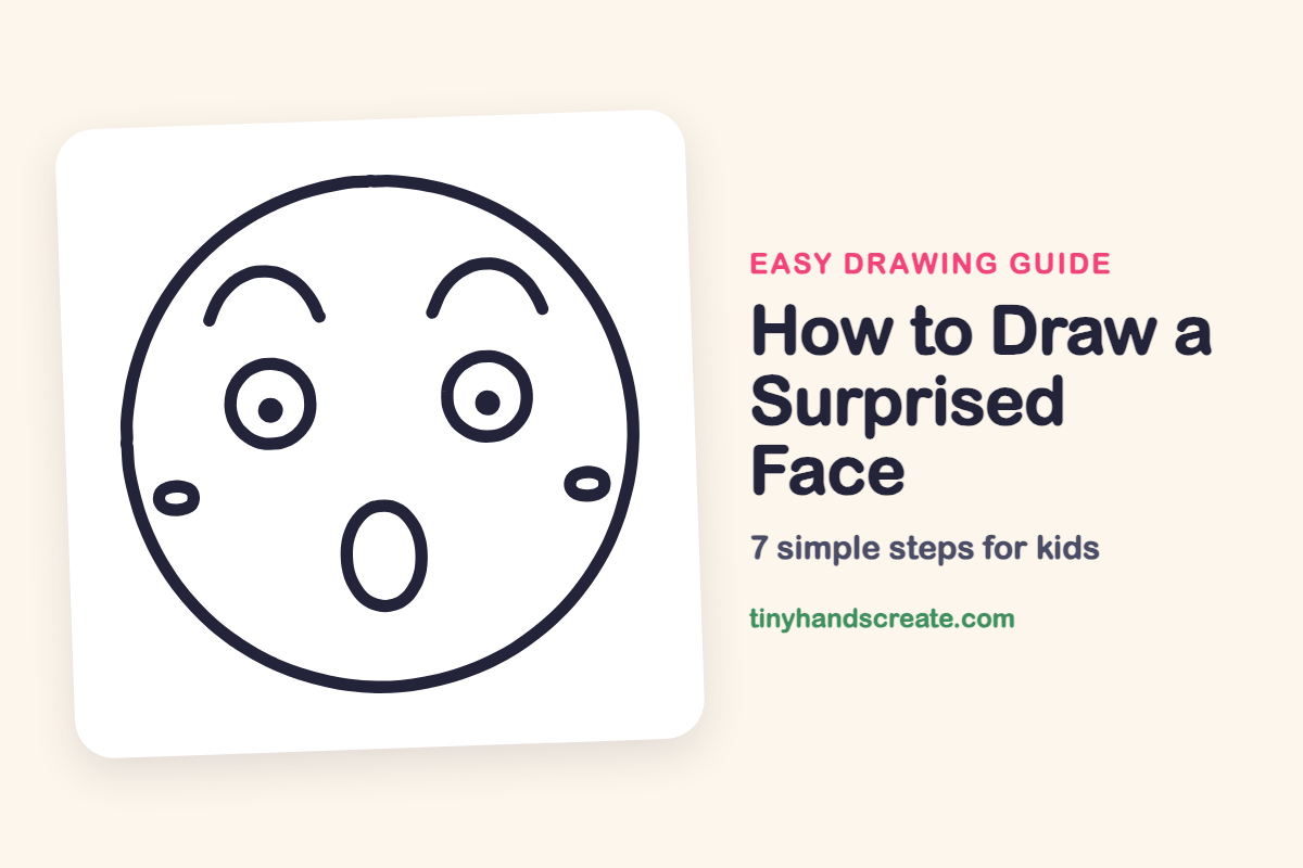 How to Draw a Surprised Face: easy drawing guide for kids