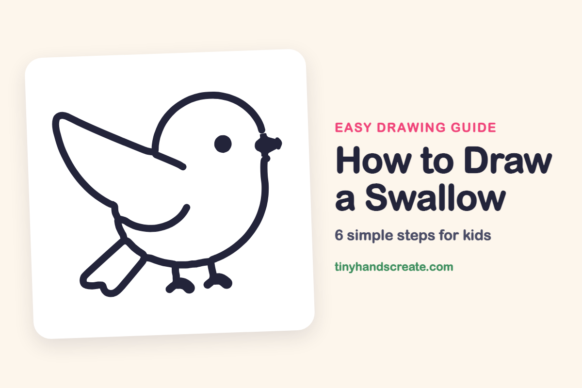 How to Draw a Swallow: easy drawing guide for kids