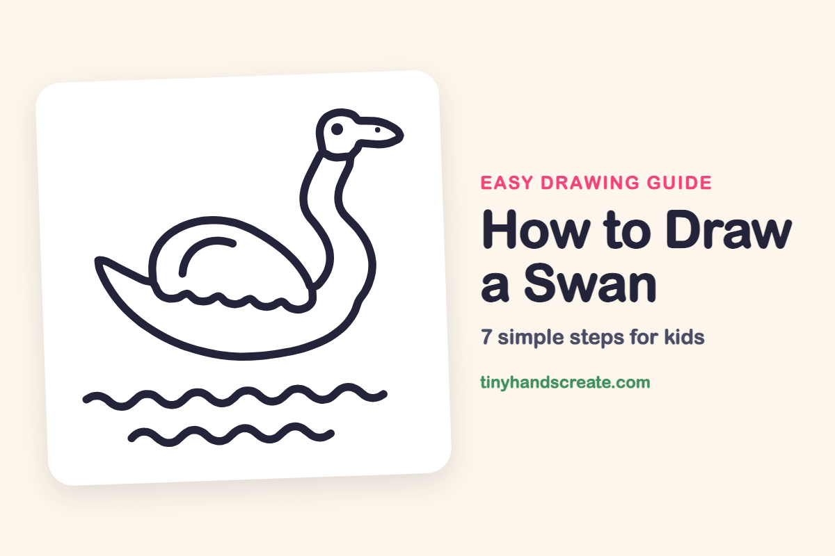 How to Draw a Swan: easy drawing guide for kids