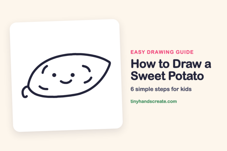 How to Draw a Sweet Potato: easy drawing guide for kids