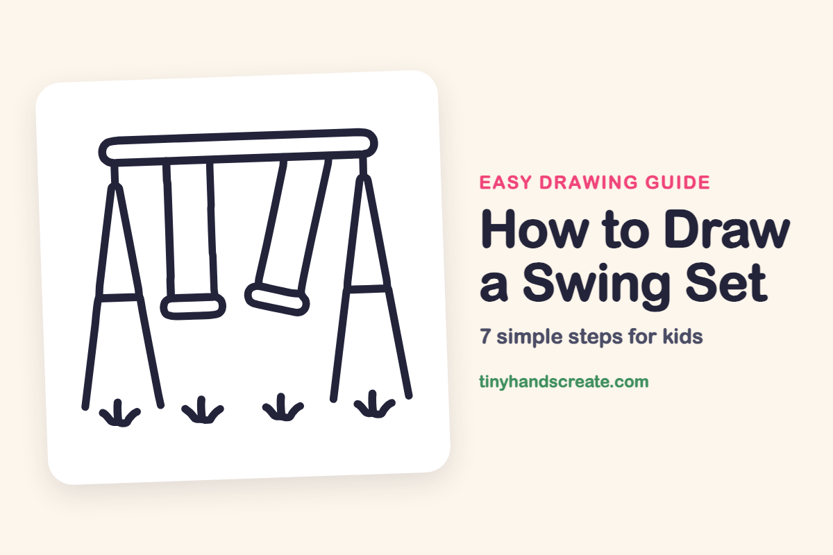 How to Draw a Swing Set: easy drawing guide for kids