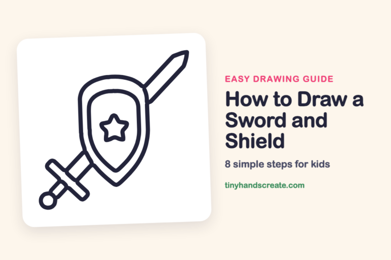 How to Draw a Sword and Shield: easy drawing guide for kids