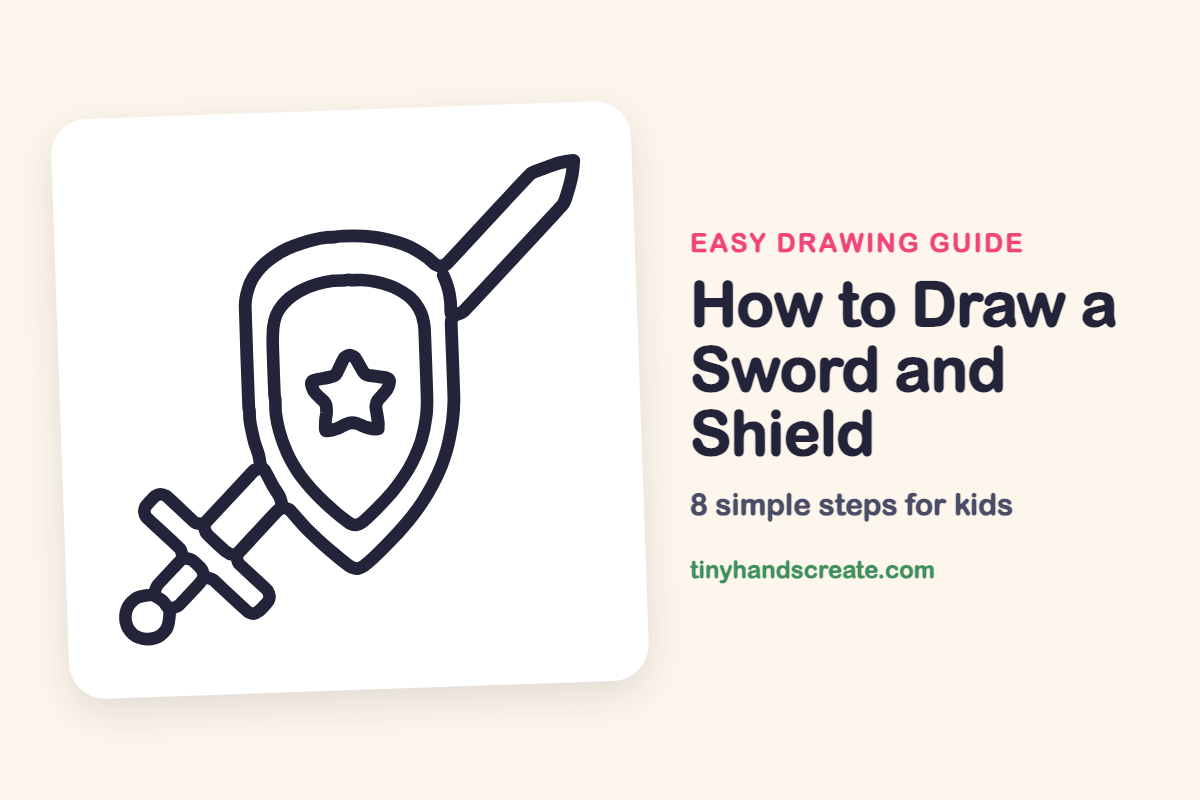 How to Draw a Sword and Shield: easy drawing guide for kids