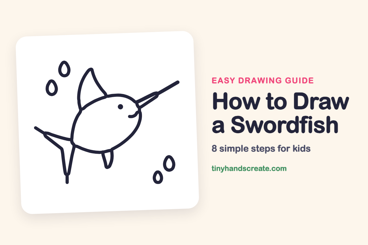How to Draw a Swordfish: easy drawing guide for kids