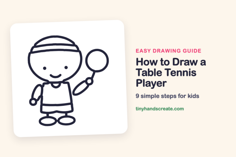 How to Draw a Table Tennis Player step by step