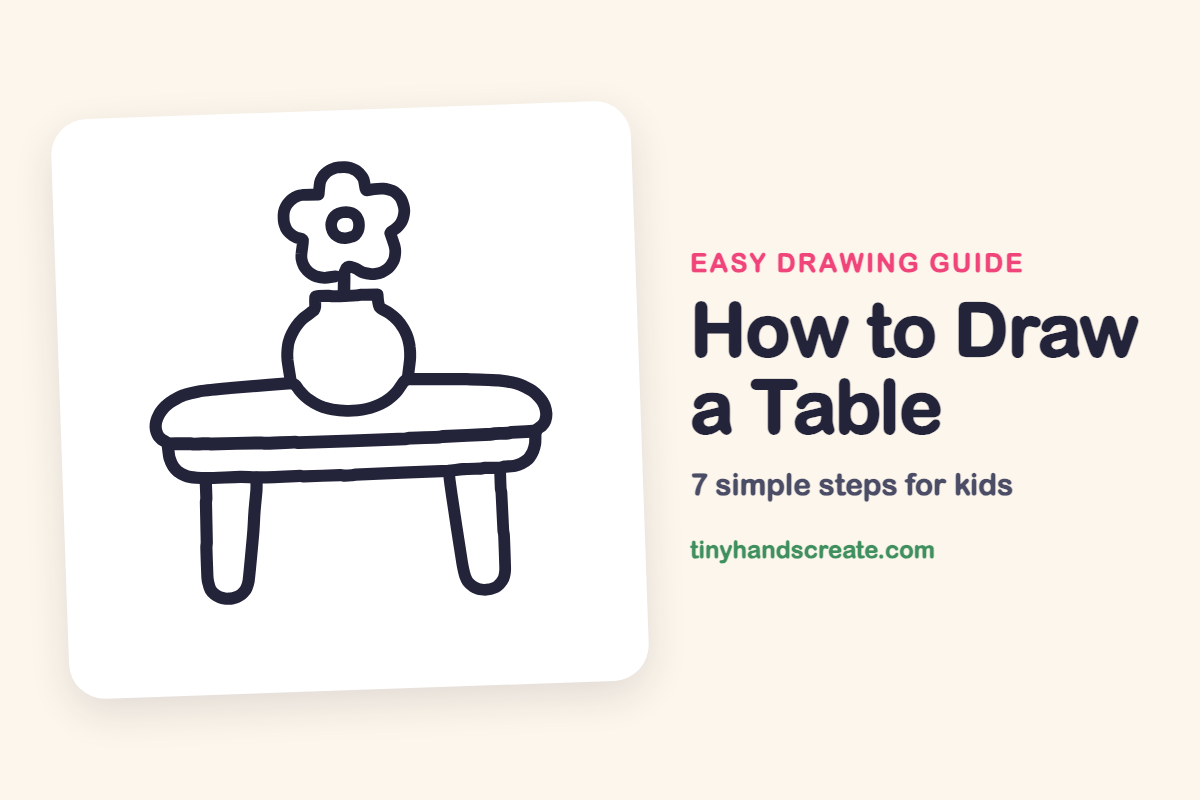 How to Draw a Table: easy drawing guide for kids