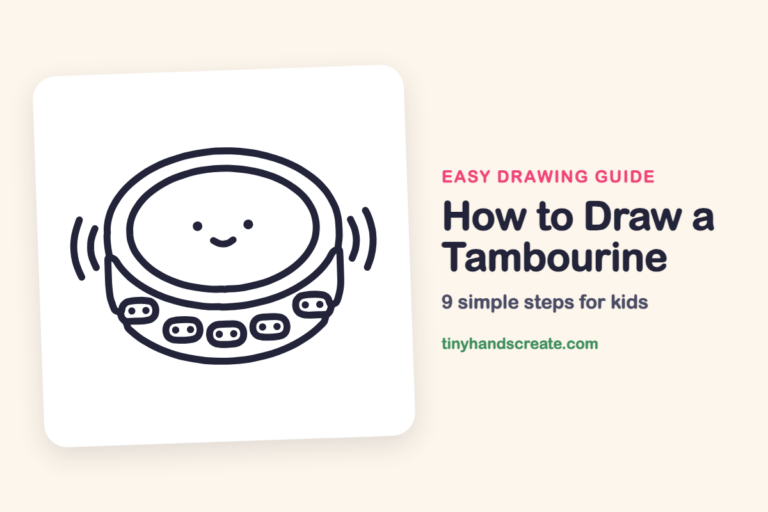 How to Draw a Tambourine: easy drawing guide for kids