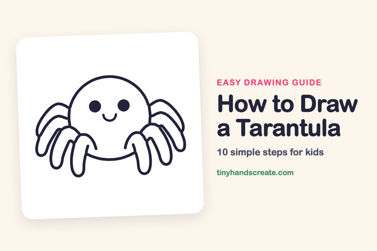 How to Draw a Tarantula: easy drawing guide for kids