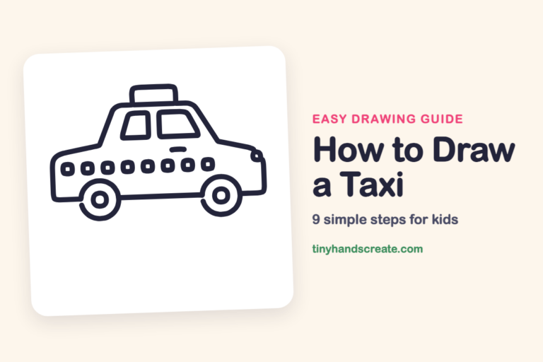 How to Draw a Taxi: easy drawing guide for kids